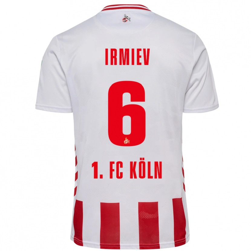 Danxen Homme Maillot Kristiyan Irmiev #6 Blanc Rouge Tenues Domicile 2025/26 T-Shirt