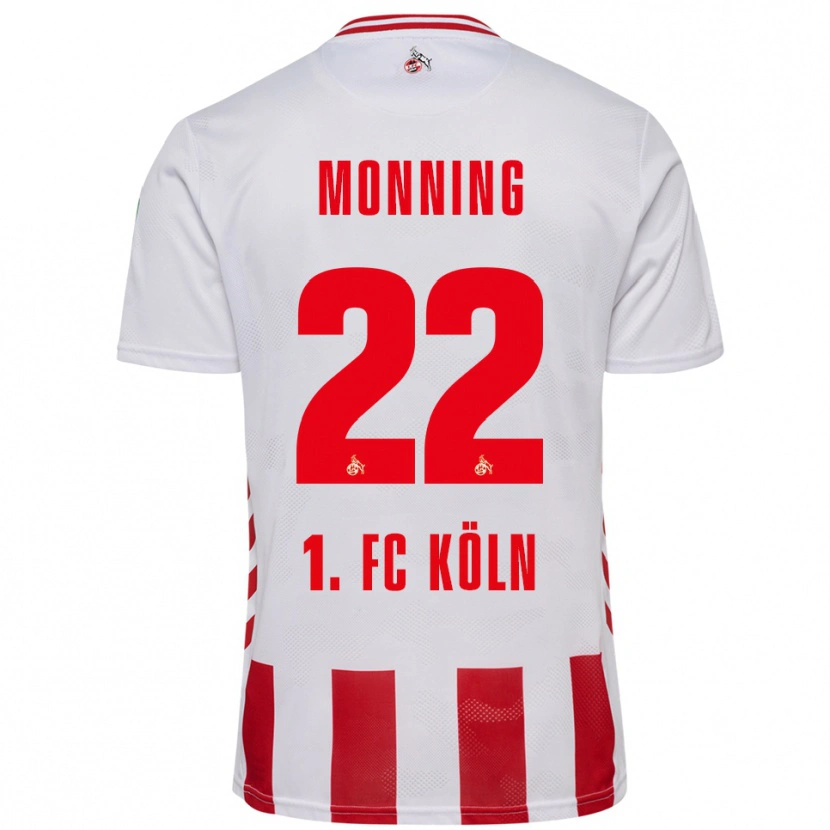 Danxen Homme Maillot Marlon Monning #22 Blanc Rouge Tenues Domicile 2025/26 T-Shirt