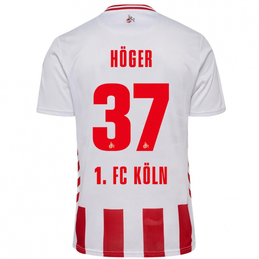 Danxen Homme Maillot Marco Höger #37 Blanc Rouge Tenues Domicile 2025/26 T-Shirt