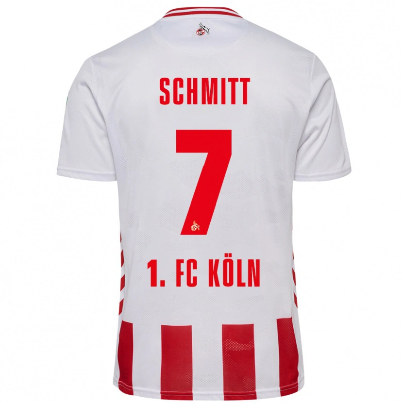 Danxen Homme Maillot Oliver Schmitt #7 Blanc Rouge Tenues Domicile 2025/26 T-Shirt