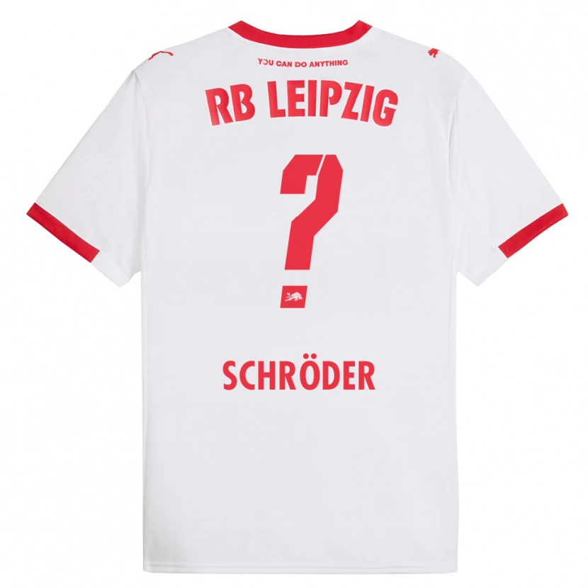 Danxen Homme Maillot Levin Schröder #0 Blanc Rouge Tenues Domicile 2025/26 T-Shirt