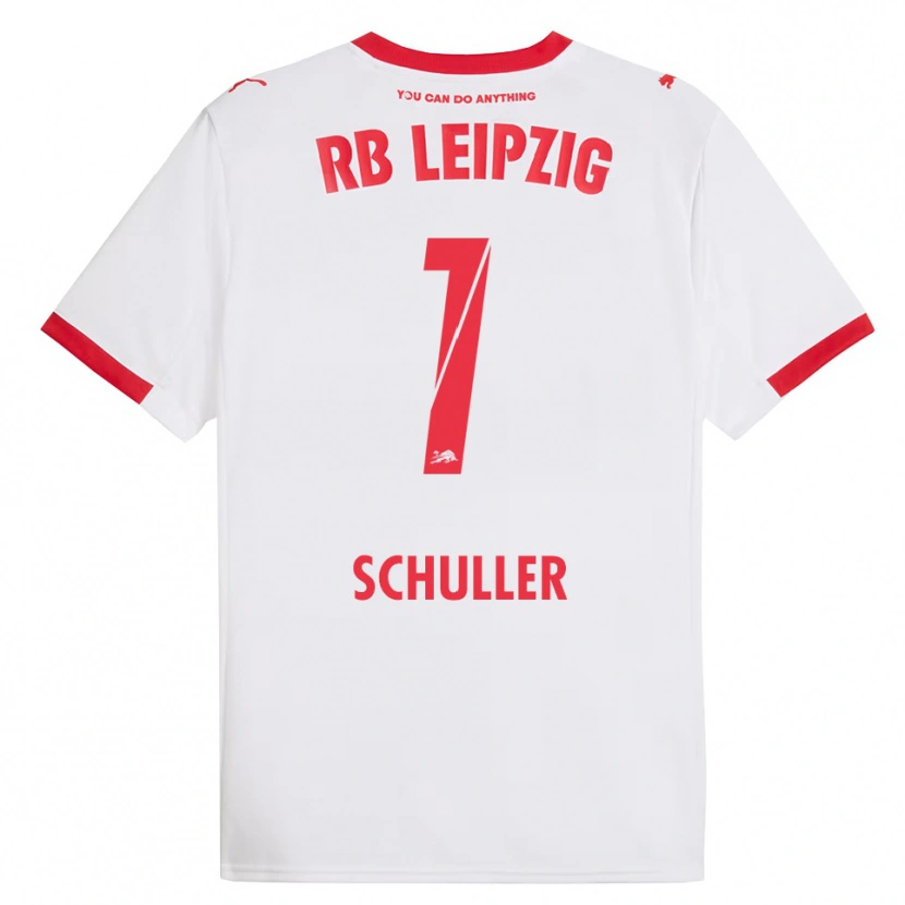 Danxen Homme Maillot Gina Schüller #1 Blanc Rouge Tenues Domicile 2025/26 T-Shirt