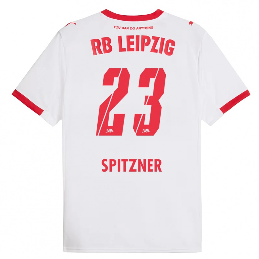 Danxen Homme Maillot Kyra Spitzner #23 Blanc Rouge Tenues Domicile 2025/26 T-Shirt