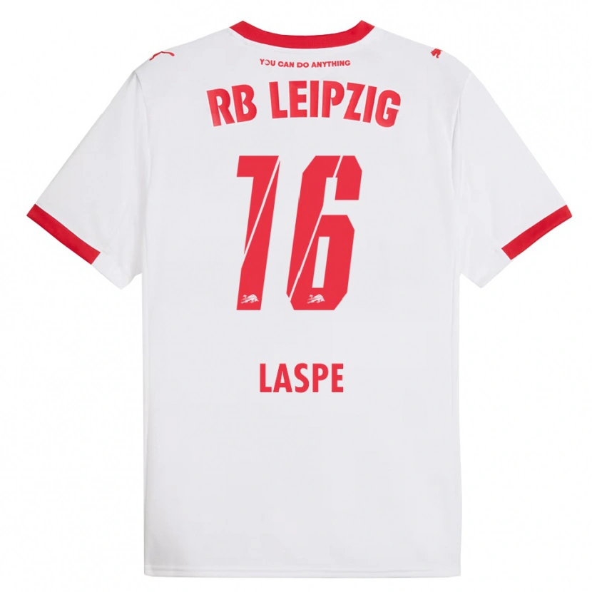Danxen Homme Maillot Hannes Laspe #16 Blanc Rouge Tenues Domicile 2025/26 T-Shirt