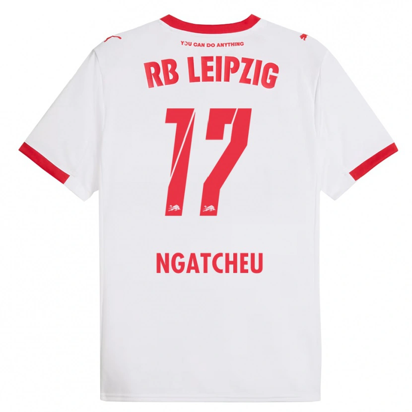 Danxen Homme Maillot Yohan Ngatcheu #17 Blanc Rouge Tenues Domicile 2025/26 T-Shirt