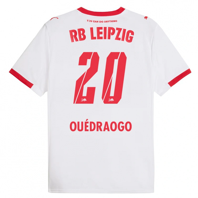 Danxen Homme Maillot Assan Ouédraogo #20 Blanc Rouge Tenues Domicile 2025/26 T-Shirt