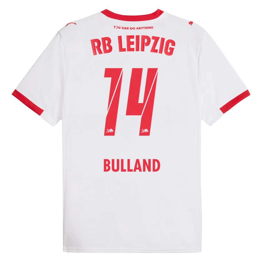 Danxen Homme Maillot Anton Bulland #14 Blanc Rouge Tenues Domicile 2025/26 T-Shirt