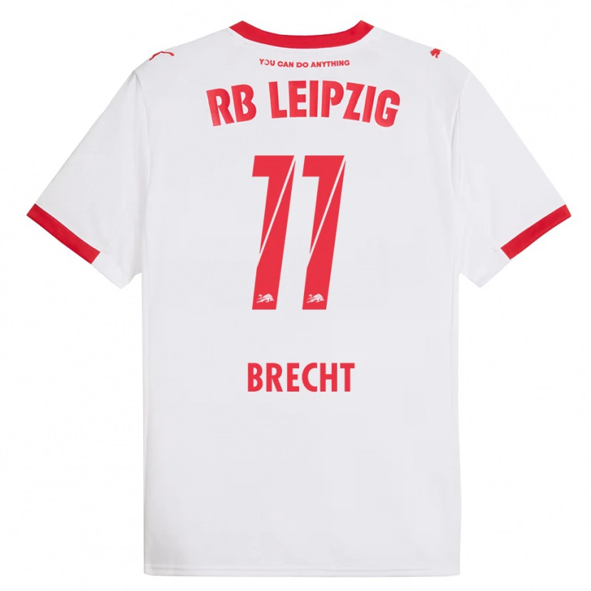 Danxen Homme Maillot Barbara Brecht #11 Blanc Rouge Tenues Domicile 2025/26 T-Shirt
