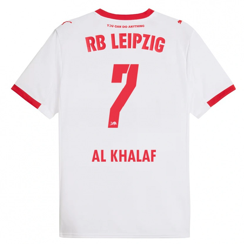 Danxen Homme Maillot Abdul Al Khalaf #7 Blanc Rouge Tenues Domicile 2025/26 T-Shirt