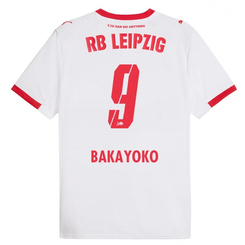 Danxen Homme Maillot Johan Bakayoko #9 Blanc Rouge Tenues Domicile 2025/26 T-Shirt