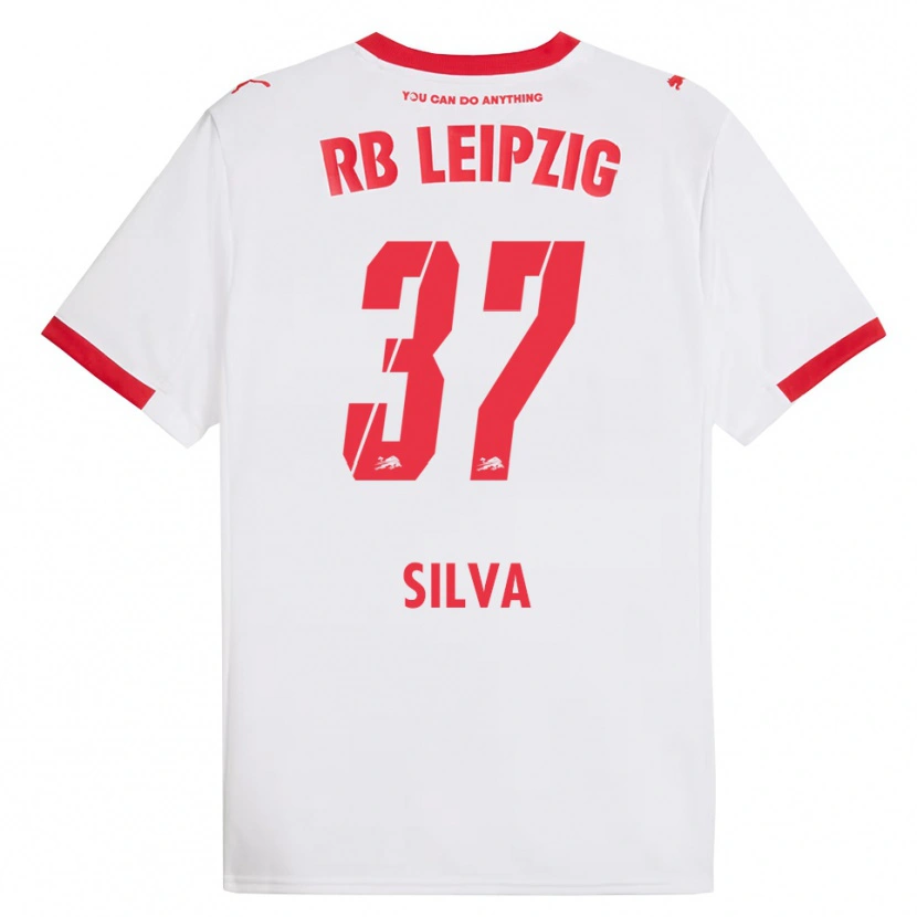 Danxen Homme Maillot André Silva #37 Blanc Rouge Tenues Domicile 2025/26 T-Shirt