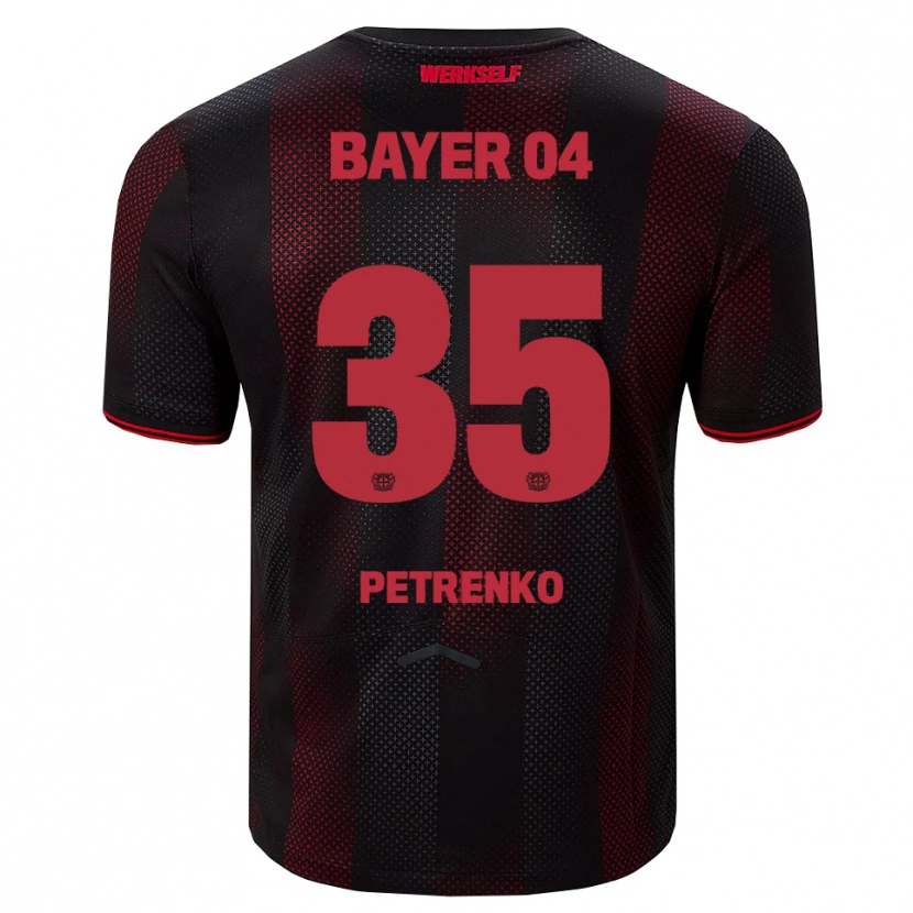 Danxen Homme Maillot Oleksandr Petrenko #35 Noir Rouge Tenues Domicile 2025/26 T-Shirt