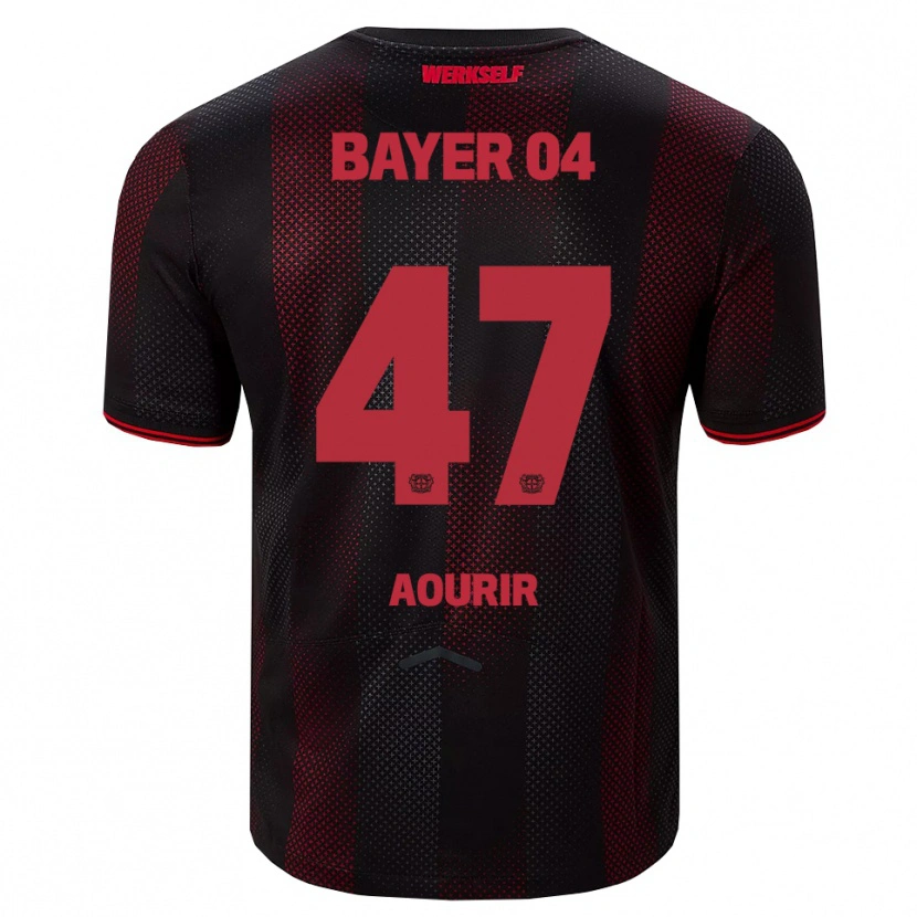 Danxen Homme Maillot Ayman Aourir #47 Noir Rouge Tenues Domicile 2025/26 T-Shirt