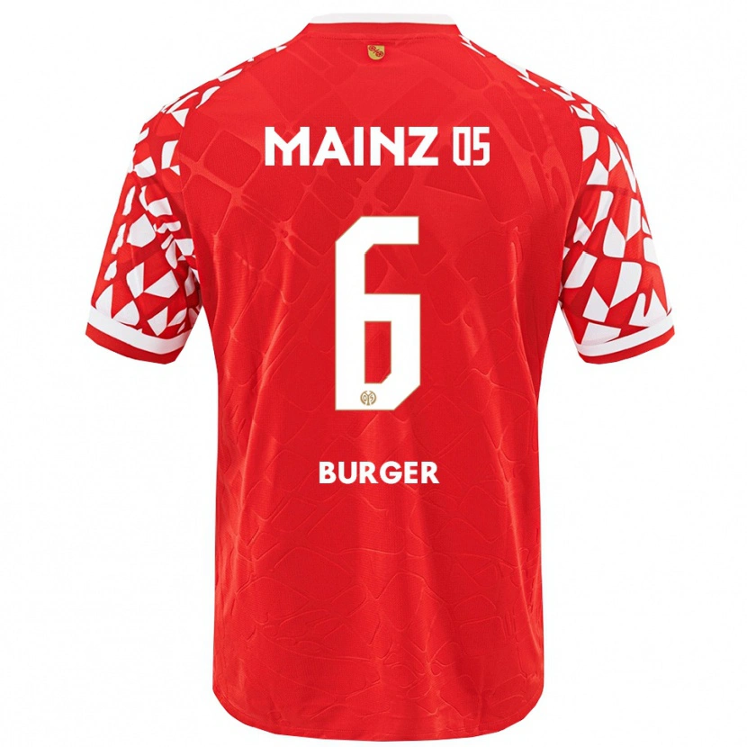 Danxen Homme Maillot Korbinian Burger #6 Rouge Blanc Tenues Domicile 2025/26 T-Shirt
