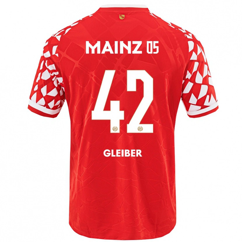 Danxen Homme Maillot Daniel Gleiber #42 Rouge Blanc Tenues Domicile 2025/26 T-Shirt