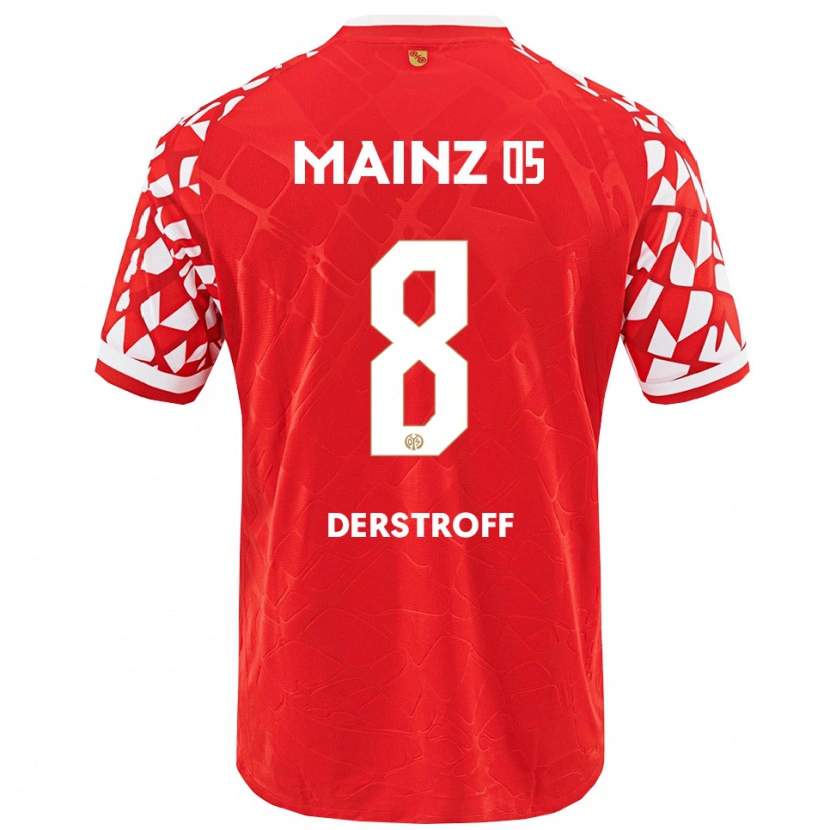 Danxen Homme Maillot Julian-Maurice Derstroff #8 Rouge Blanc Tenues Domicile 2025/26 T-Shirt