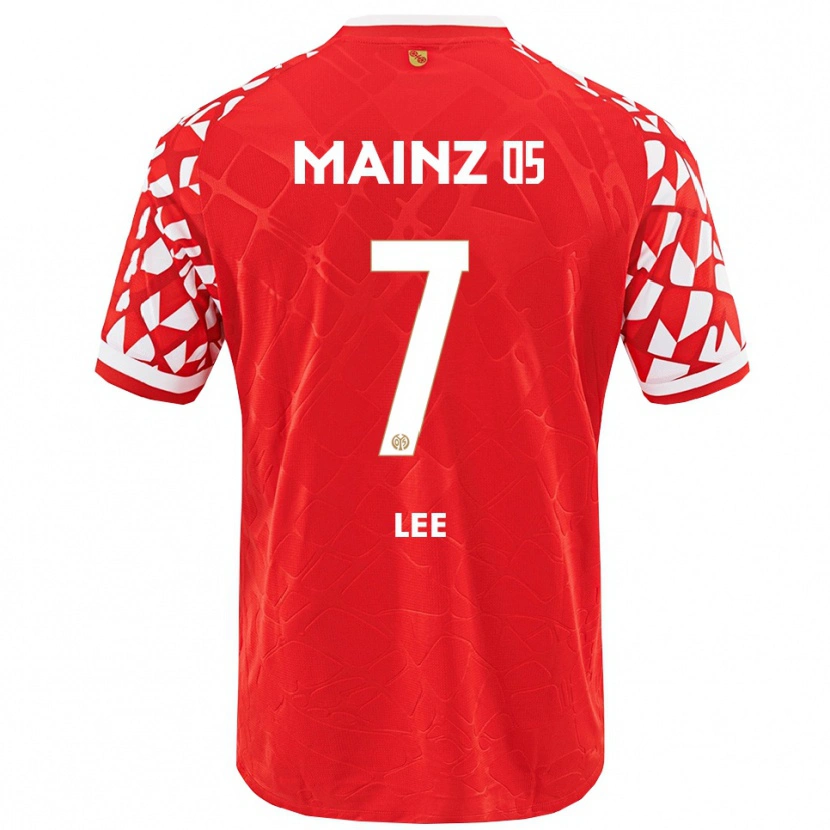 Danxen Homme Maillot Jae-Sung Lee #7 Rouge Blanc Tenues Domicile 2025/26 T-Shirt