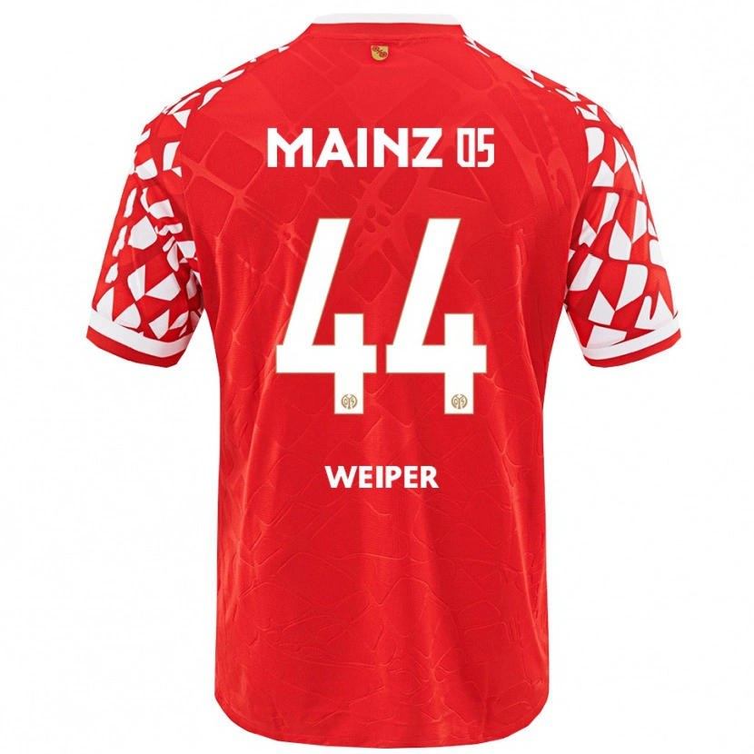 Danxen Homme Maillot Nelson Weiper #44 Rouge Blanc Tenues Domicile 2025/26 T-Shirt
