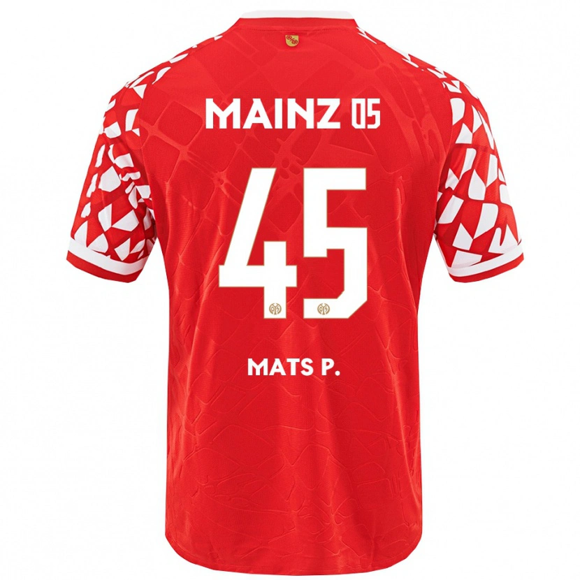 Danxen Homme Maillot Mats Preßler #45 Rouge Blanc Tenues Domicile 2025/26 T-Shirt