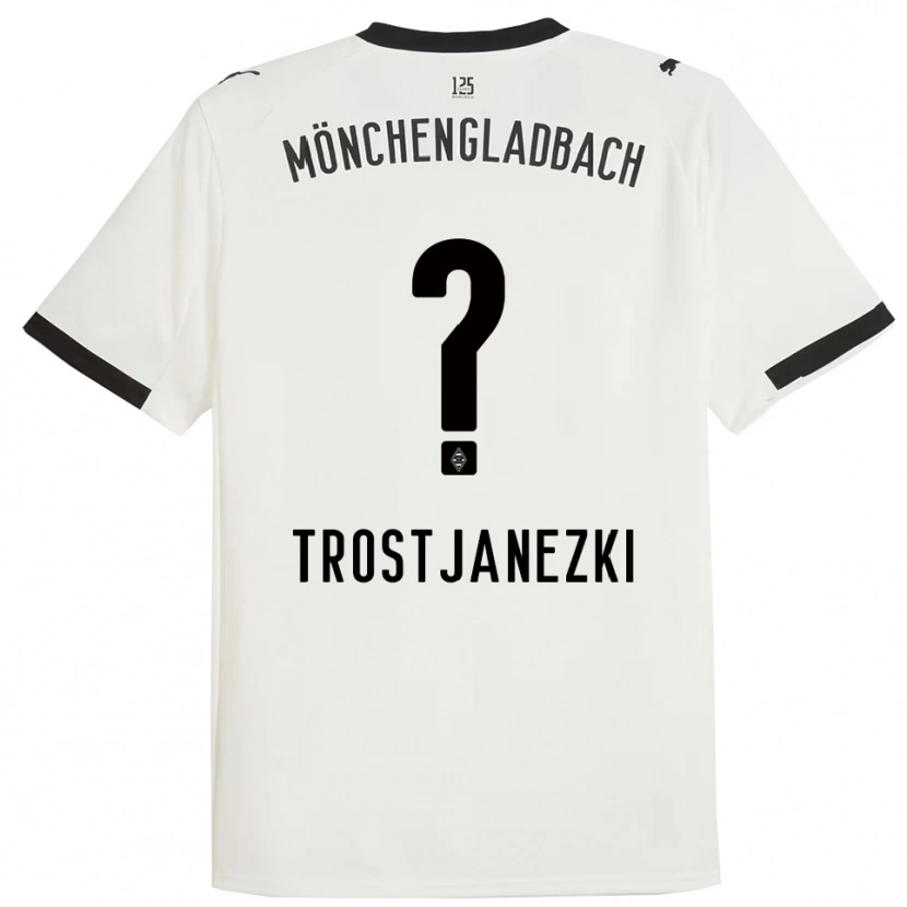 Danxen Homme Maillot Noel Trostjanezki #0 Blanc Noir Tenues Domicile 2025/26 T-Shirt