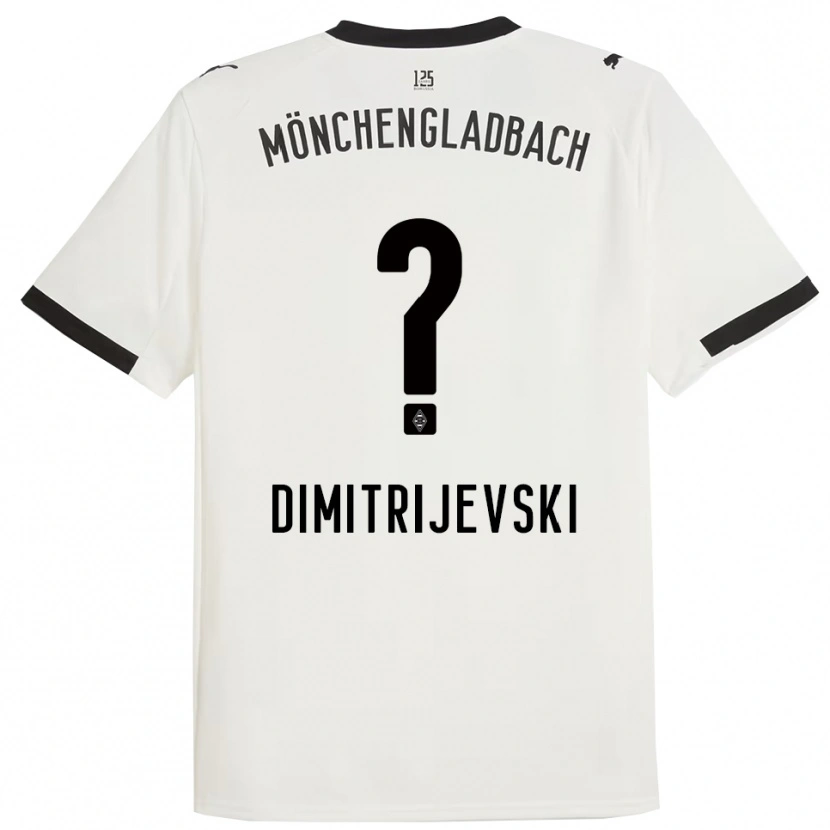 Danxen Homme Maillot Maximilian Dimitrijevski #0 Blanc Noir Tenues Domicile 2025/26 T-Shirt