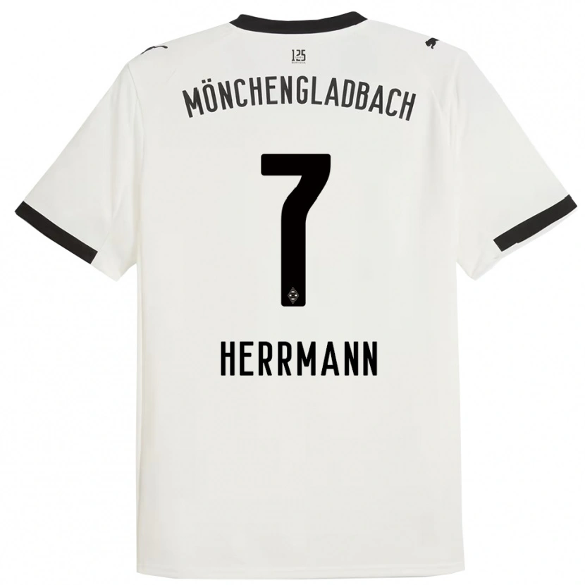 Danxen Homme Maillot Patrick Herrmann #7 Blanc Noir Tenues Domicile 2025/26 T-Shirt