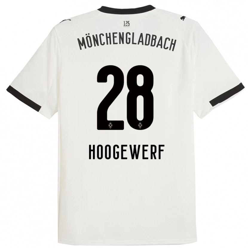 Danxen Homme Maillot Dillon Hoogewerf #28 Blanc Noir Tenues Domicile 2025/26 T-Shirt