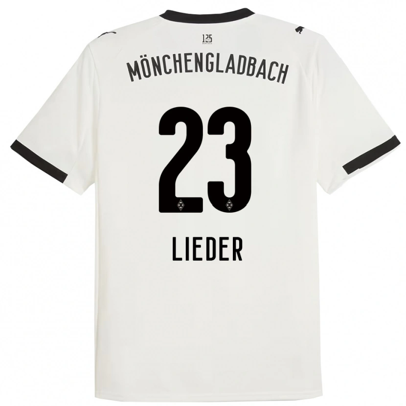 Danxen Homme Maillot Michel Lieder #23 Blanc Noir Tenues Domicile 2025/26 T-Shirt