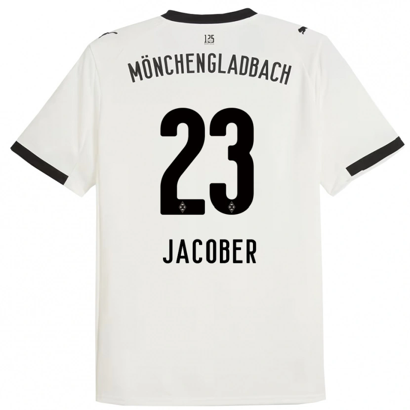 Danxen Homme Maillot Magdalena Jacober #23 Blanc Noir Tenues Domicile 2025/26 T-Shirt