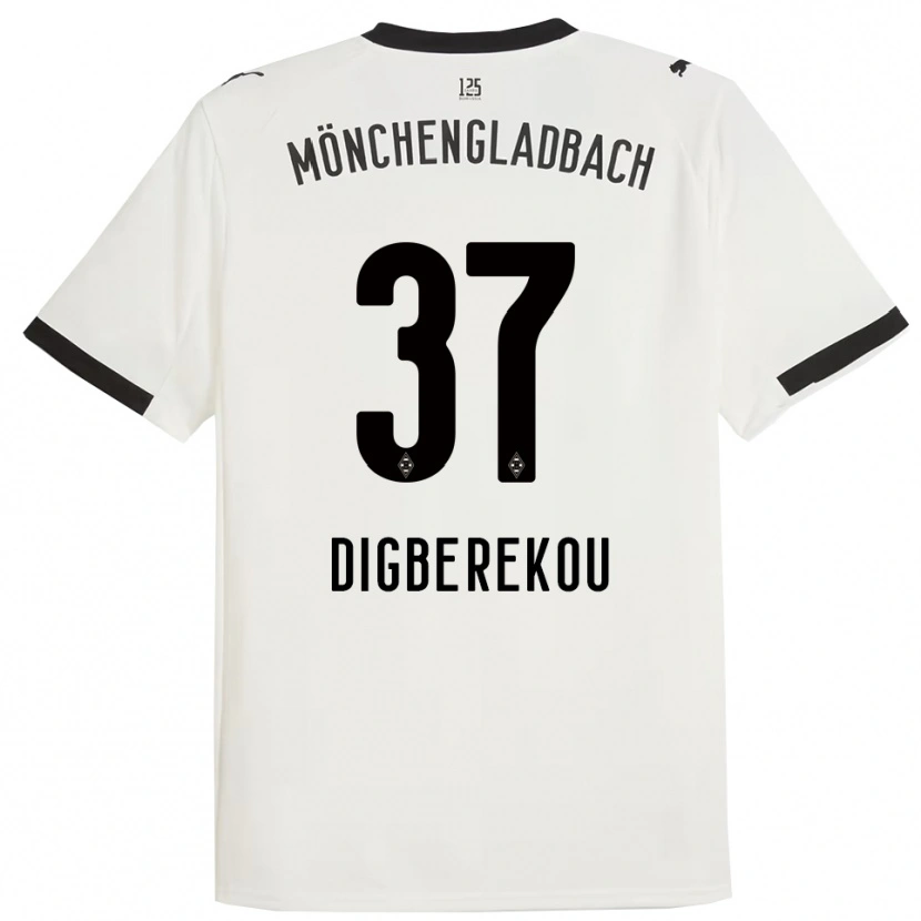 Danxen Homme Maillot Ibrahim Digberekou #37 Blanc Noir Tenues Domicile 2025/26 T-Shirt