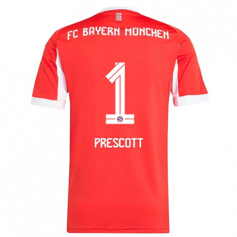 Danxen Homme Maillot Leonard Prescott #1 Blanc Rouge Tenues Domicile 2025/26 T-Shirt