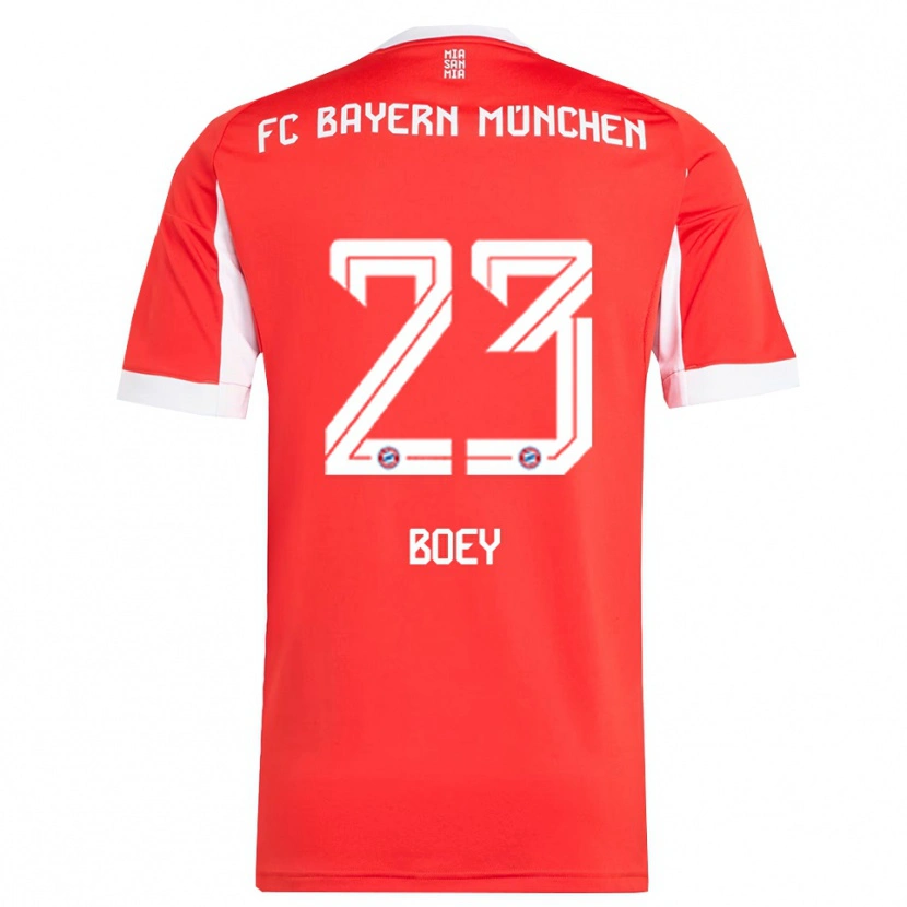 Danxen Homme Maillot Sacha Boey #23 Blanc Rouge Tenues Domicile 2025/26 T-Shirt
