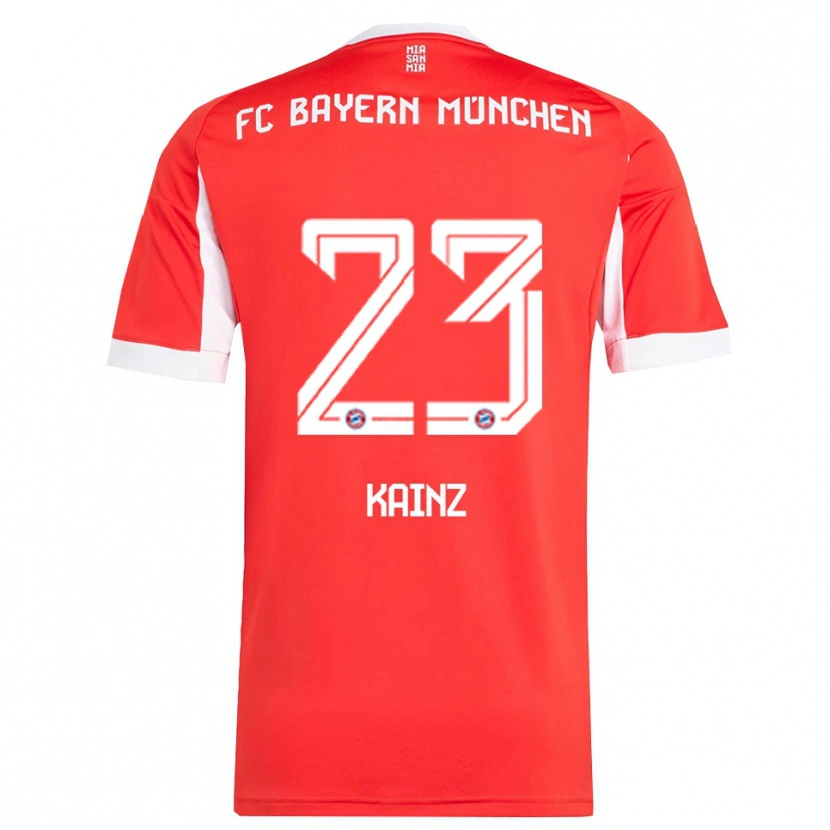 Danxen Homme Maillot Manuel Kainz #23 Blanc Rouge Tenues Domicile 2025/26 T-Shirt
