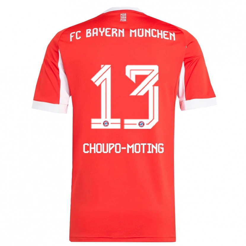 Danxen Homme Maillot Eric Maxim Choupo-Moting #13 Blanc Rouge Tenues Domicile 2025/26 T-Shirt