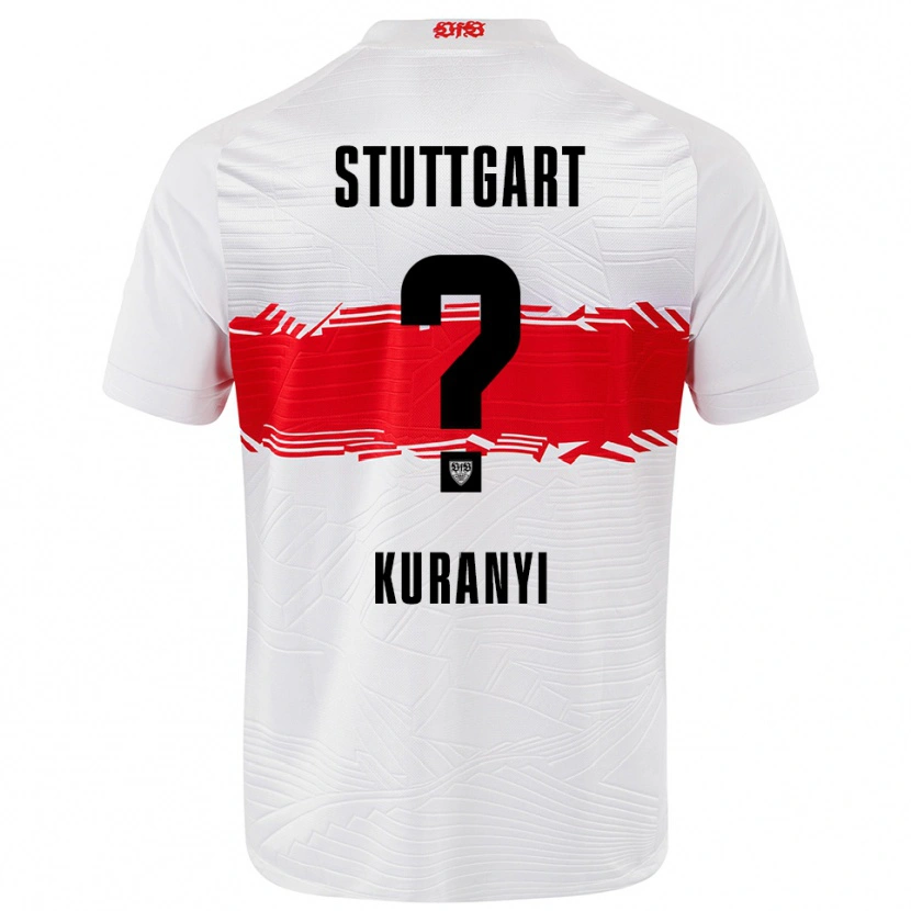 Danxen Homme Maillot Karlo Kuranyi #0 Blanc Rouge Tenues Domicile 2025/26 T-Shirt