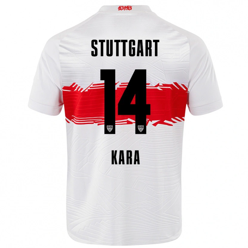 Danxen Homme Maillot Semih Kara #14 Blanc Rouge Tenues Domicile 2025/26 T-Shirt