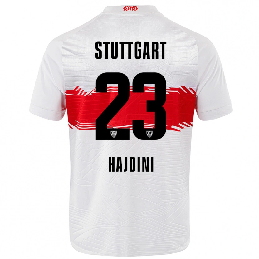 Danxen Homme Maillot Deli Hajdini #23 Blanc Rouge Tenues Domicile 2025/26 T-Shirt