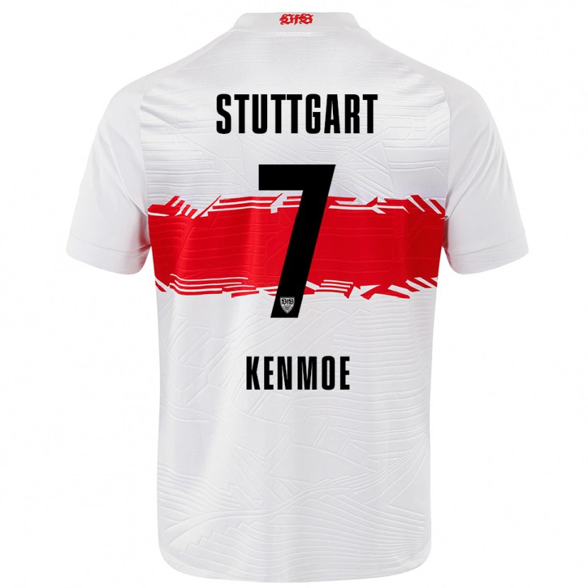 Danxen Homme Maillot Brayann Kenmoe #7 Blanc Rouge Tenues Domicile 2025/26 T-Shirt