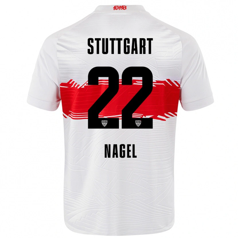 Danxen Homme Maillot Lucas Nagel #22 Blanc Rouge Tenues Domicile 2025/26 T-Shirt