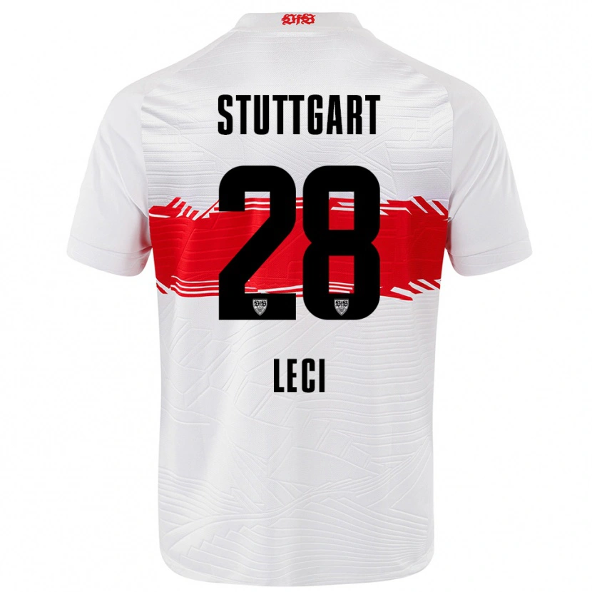 Danxen Homme Maillot Besarta Leci #28 Blanc Rouge Tenues Domicile 2025/26 T-Shirt