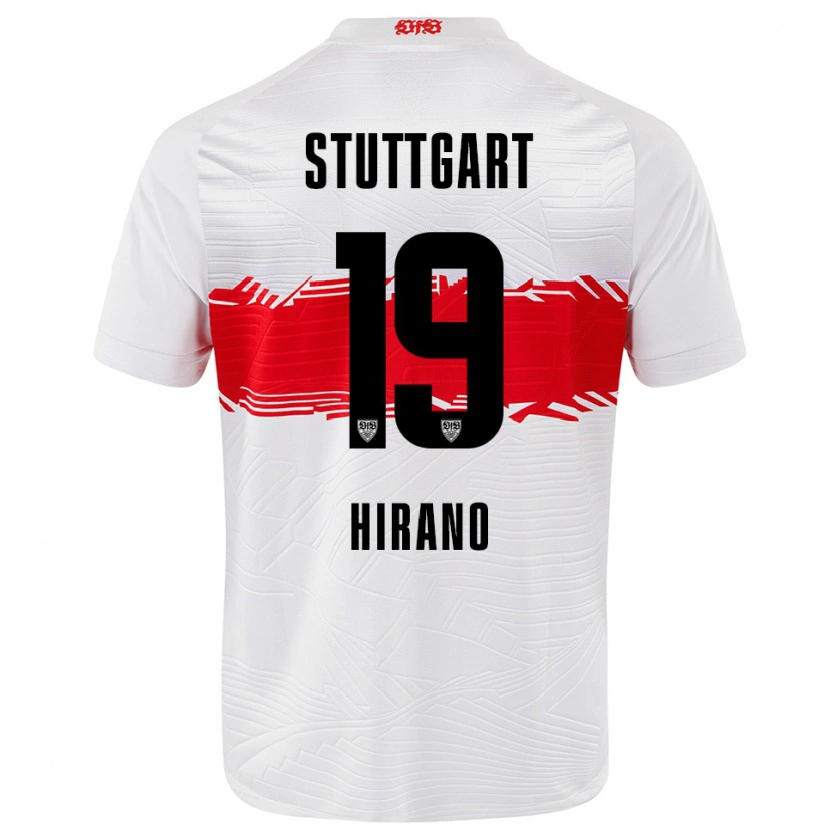 Danxen Homme Maillot Yuka Hirano #19 Blanc Rouge Tenues Domicile 2025/26 T-Shirt