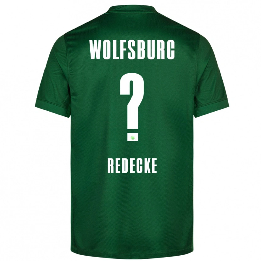 Danxen Homme Maillot Jan Redecke #0 Vert Blanc Tenues Domicile 2025/26 T-Shirt