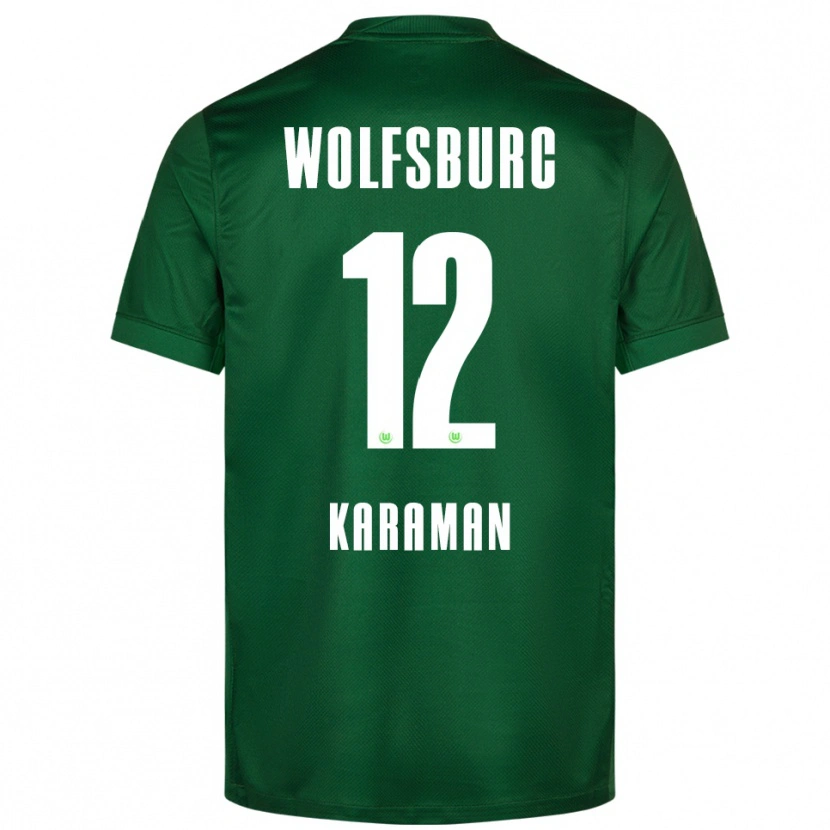 Danxen Homme Maillot Tarik Karaman #12 Vert Blanc Tenues Domicile 2025/26 T-Shirt