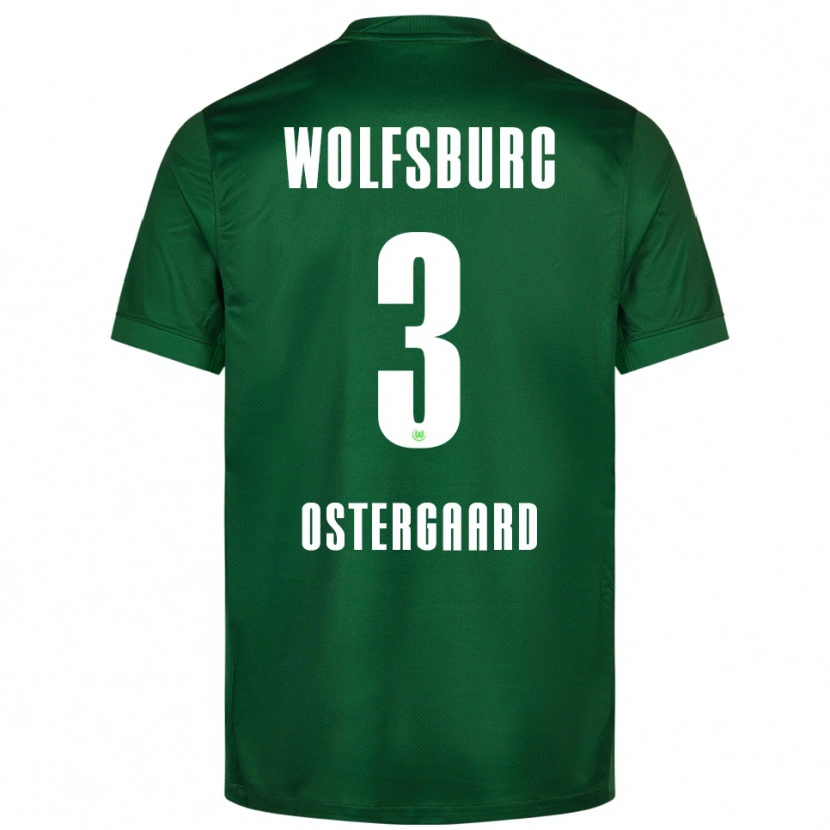 Danxen Homme Maillot Christian Östergaard #3 Vert Blanc Tenues Domicile 2025/26 T-Shirt