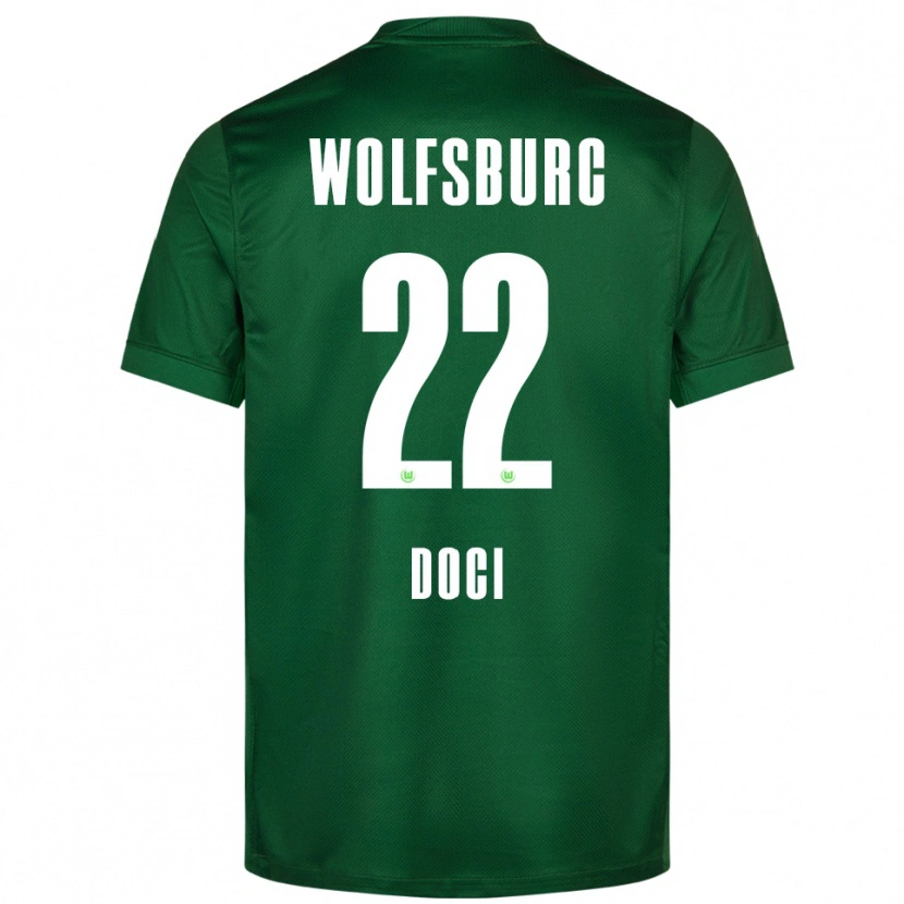 Danxen Homme Maillot Adrian Doci #22 Vert Blanc Tenues Domicile 2025/26 T-Shirt