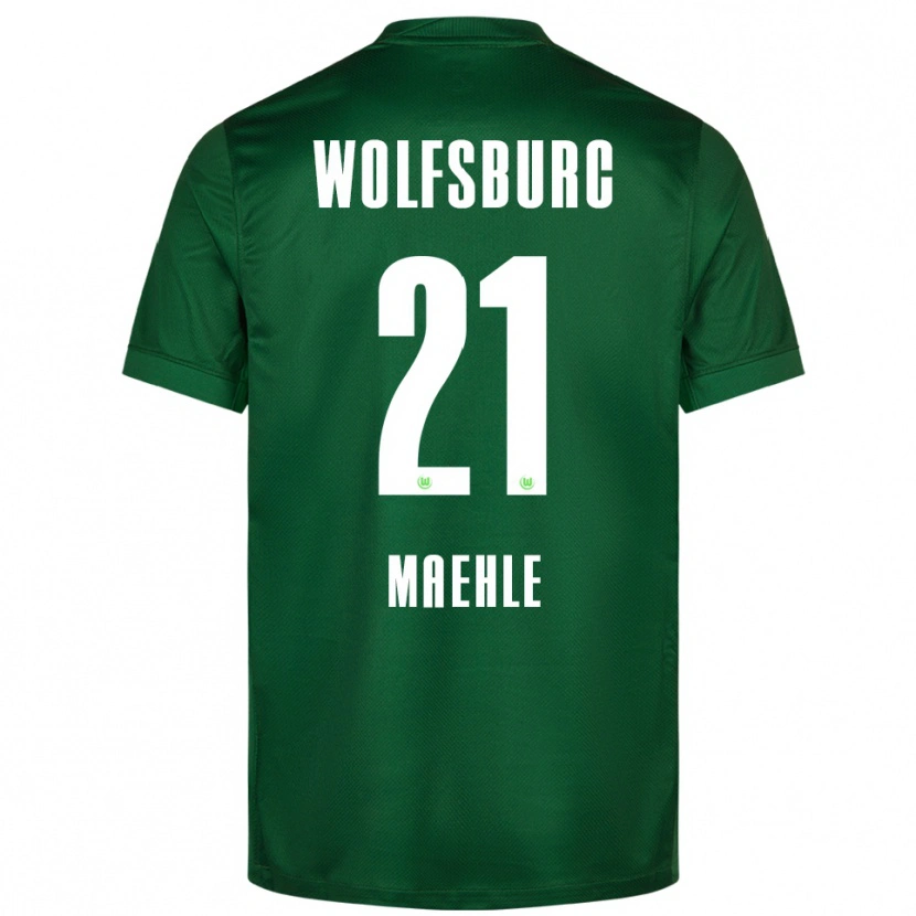 Danxen Homme Maillot Joakim Maehle #21 Vert Blanc Tenues Domicile 2025/26 T-Shirt