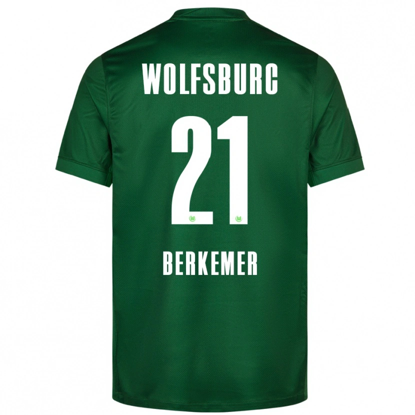 Danxen Homme Maillot Melvin Berkemer #21 Vert Blanc Tenues Domicile 2025/26 T-Shirt