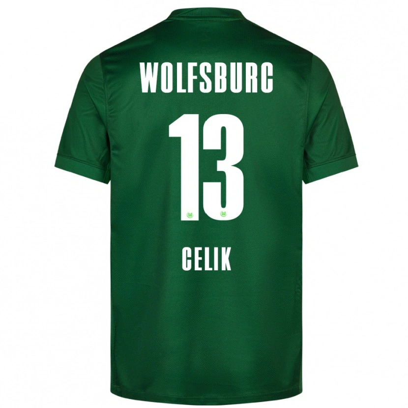 Danxen Homme Maillot Dennis Celik #13 Vert Blanc Tenues Domicile 2025/26 T-Shirt