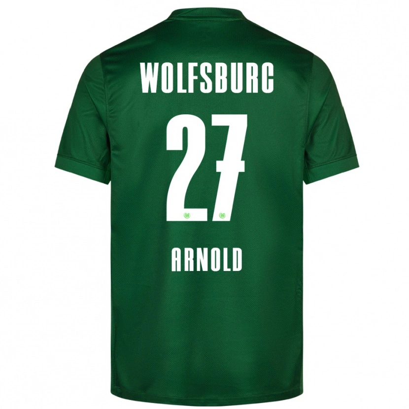Danxen Homme Maillot Maximilian Arnold #27 Vert Blanc Tenues Domicile 2025/26 T-Shirt