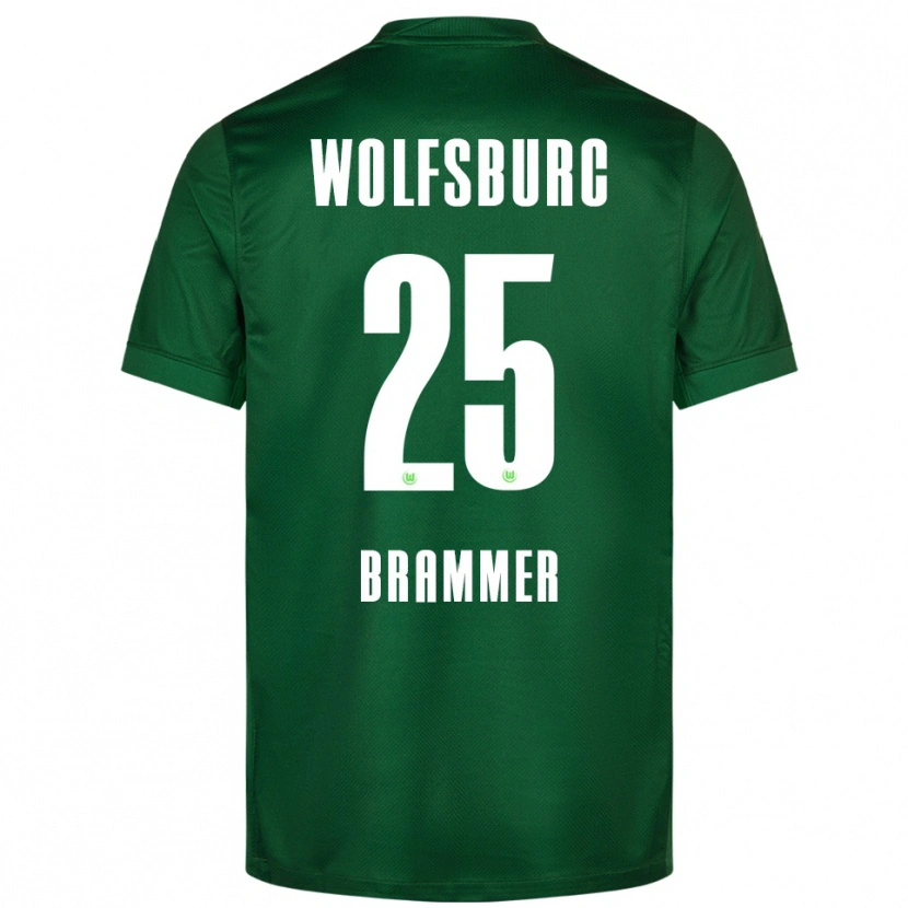 Danxen Homme Maillot Ole Brammer #25 Vert Blanc Tenues Domicile 2025/26 T-Shirt